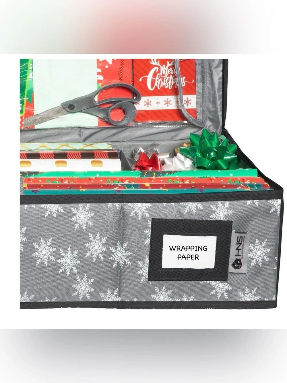 Gift Wrap & More Snowflakes Storage Organizer
